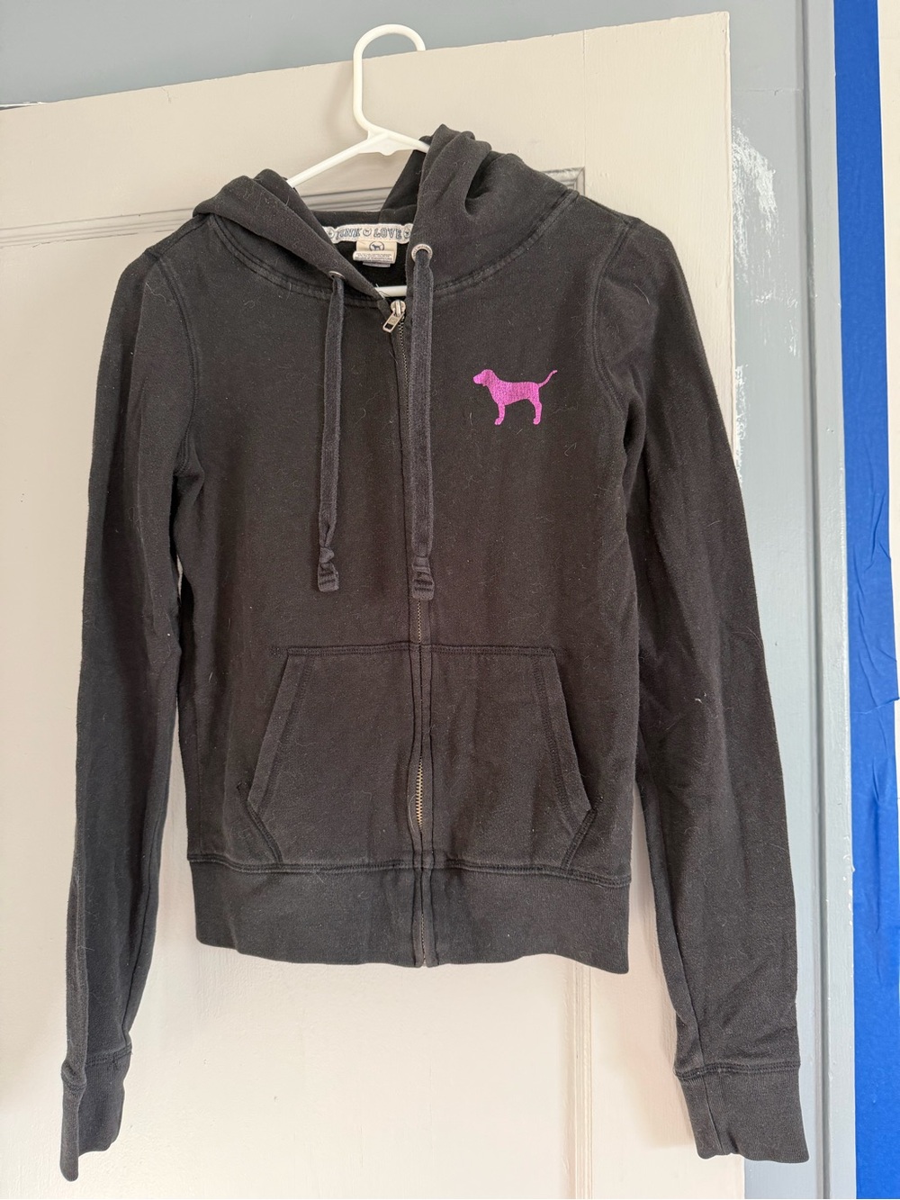 Victoria’s Secret Love Pink Leopard Print Hoodie - Picture 2 of 2